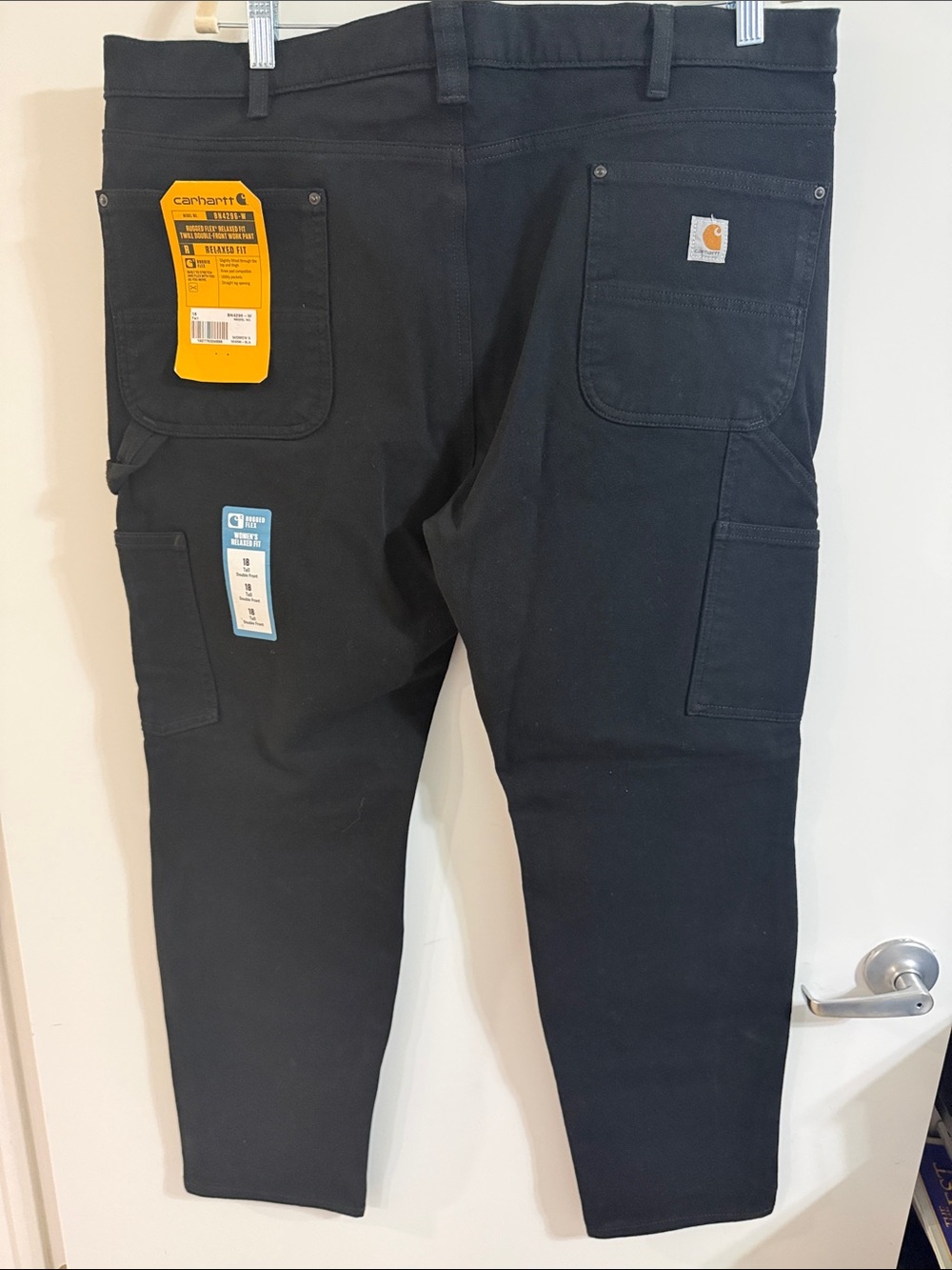Carhartt Men's Black Cargo Work Pants with Utility Pockets